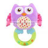 Colourful Circle Baby Plastic Ring Rattle Insert Teether Toy For Gift thumbnail-1