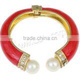Glass Pearl Zinc Alloy Children Bangle Kids Plastic Bracelet Jewelry Bracelet thumbnail-4