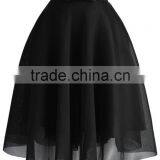 2016 Guangzhou Shandao Hot Selling New Arrivals Summer Casual Sexy Short A Line Black Ruffle Tulle Girls Skirts thumbnail-2