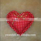 Fabric Heart Bunting, Shabby Chic Love Heart Bunting, Red Ditsy Bunting thumbnail-2