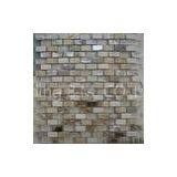 Shell Mix Metal Crystal Glass Mosaic Tile, Bathroom Mosaic Wall Tiles