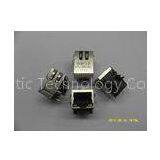 1x1 Tab Down POE RJ45 Single Port With 10/100BASE Transformer, Dip 90 Degree 10p8c With Led thumbnail-1