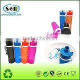 2016 Novelty Gifts Best Eco Friendly Small Silicon Squeeze Bottles Foldable Water Bottle With Flip Lid thumbnail-4