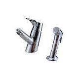 Unique 2 Hole Ceramic Low Pressure Basin Taps Faucets , Pull Out Shower Head With Switch thumbnail-1