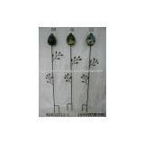 Porcelain Glazed Vase on Metal Stick,3asst. thumbnail-1