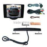 License Plate Parking Sensor With Monitor For Rearviewing