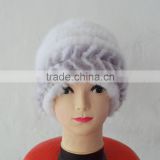 SJ922-04 2016 Winter Fashion Accessories Collection Winter Mink Knit Hats Female