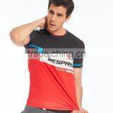 BSCI Men's UPF Sublimation Printing t Shirt Cooler Fabric 88% Polyester 12% Spandex Wholesale t Shirts thumbnail-2