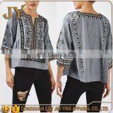 New Fashionable Patch Work Blouse Designs All Hot Sexy Women Blouse and Shirt for Ladies African Style thumbnail-1