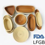 Pass FDA LFGB OEM Rattan Banneton Bread Proofing Basket with Cloth Cover Liner