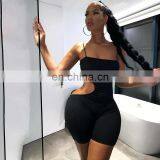 2020 New Arrivals Women Fashion Sling Jumpsuit Ladies Sexy Bodycon Sportswear Yoga Short Playsuit Women Clothing thumbnail-6
