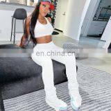 Hot Sales 2020 Summer Women Casual Two Piece Clothing Set Ladies Fitness Yoga Suit 2 Piece Set Women Clothing thumbnail-2