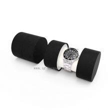 High-quality Cylindrical Watch Box, Single Watch Box, Leather Watch Ring Box, Roll Watch Box thumbnail-1