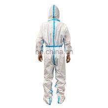 Disposable Sterile Medical Waterproof Protective Isolation Coverall Hazmat Jumpsuit Clothing pp PE for Personal Protection thumbnail-5