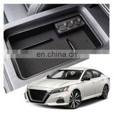 Interior Accessories Parts Silicone Armrest Rest Storage Box Center Control Console Organizer Tray For Nissan Altima 2019-2021