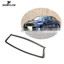 Carbon Fiber Q50 Front Grill Cover for Infiniti Q50 2018-2019 Sedan 4-Door thumbnail-1
