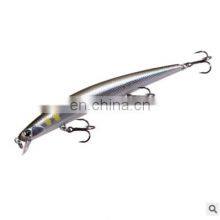 130mm 15g New Long Big Extremely Competitive Treble Hooks Seabass Minow Hard Fishing Lure thumbnail-3
