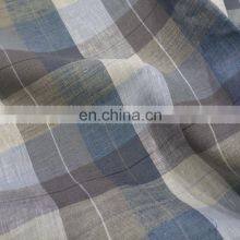 High Quality Linen Color Pure Linen Check Fabric Women's Shirt Fabric Women's Dress Fabric thumbnail-3