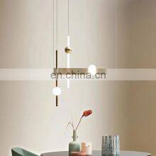 French Decorative LED Metal Pole Pendant Lamp Post Modern LED Glass Pole Interior Hanging Light thumbnail-4