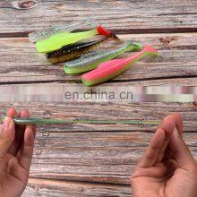 JOHNCOO 6pcs/lot Soft Grubs 6cm 2.3g T Tail Lure Soft Lure Swim Bait Fishing Lures thumbnail-2