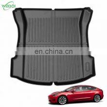 2022 All Weather 3D Trunk Mat for Tesla Model 3 Water-Proof Rear Cargo Liner Model 3 Floor Mat Auto Parts