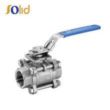 Stainless Steel CF8 CF8M Threaded End 3PC Ball Valve 1000WOG