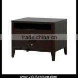 NI-108 Black Wood Hotel Bedside Stand Used thumbnail-1