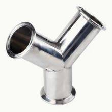 Hot Sale Guaranteed Quality Unique Sanitary Stainless Steel304 316 Pipe Fitting Tri Clamp Tee Y Type Tee thumbnail-2