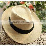 Promotion Cheap Plain Wholesale Straw Cowboy Hats Ladies Straw Hats Beach Shading Unisex Cowboy Straw Hat thumbnail-2