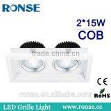 Ronse Cob Grille Light 2*15W Two Heads 2015 Hot-selling Good Price(RS-2113-2(C))
