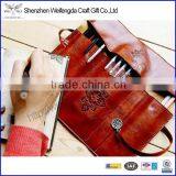 Dark Brown New Custom Pen Bag Synthetic Leather Pencil Case