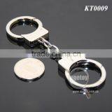 Mini Handcuff Shaped Promotional Zinc Alloy Silver Metal Handcuffs Key Chain thumbnail-6