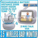 3.5 Camera Digital Night Vision Pan Tilt PTZ Zoom Video Wireless Baby Monitor