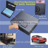 Wholesale- MS550 Micro Vault Biometric Fingerprint Car Handgun Pistol A4 Office Document Security Storage Portabe Steel Safe Box
