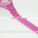 Hot Selling New Design Waterproof Fashion Pink Silicon Promotion Watch thumbnail-3