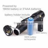 TP-1877 XML T6 / U2 LED Powerful Light / Zoomable Power Flashlight With Nylon Bag thumbnail-4