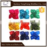 polyester satin solid colour square scarf