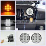 07-15 Amber LED Turn Signal Light For Jeep Wrangler LED Turn Signal Indicator Light for Jeep Park Lamp