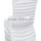 High quality white fashion spandex chair cover/rouched chair cover