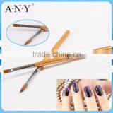 ANY Cheap Golden Wood Handle Nail Design Nail Brush for Salon