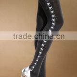 (28090-10) Women Sexy Black Cotton Pantyhose