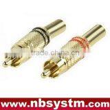 RCA Plug Metal With Spring Gold I.D 5.8mm