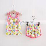 Wholesale Types of Cartoon Printed Comfort Summer Wear Children Tank Top Shorts Sets, Kids Clothes Set thumbnail-6