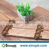 Plastic base for decking tiles