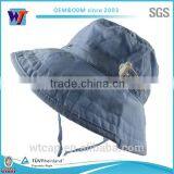 Blue Color Reusable Waterproof Nylon Polyester Foldable Bucket Hat thumbnail-6