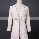 L020 Custom Design Lace Blazer Womens Long Blazer Jacket Wholesale thumbnail-1