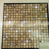 Mixed types gold mosaic tiles