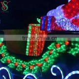 Outdoor Motif Acrylic Reindeer Sleigh Light thumbnail-2