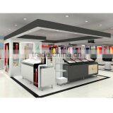 Baking Paint Finished Cosmetic Kiosk for Makeup Display Kiosk With Wooden Counter Display