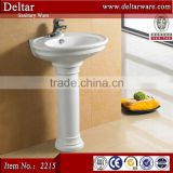 Deltar sanitary ware ceramic washing basin , wash basin sink with pop up